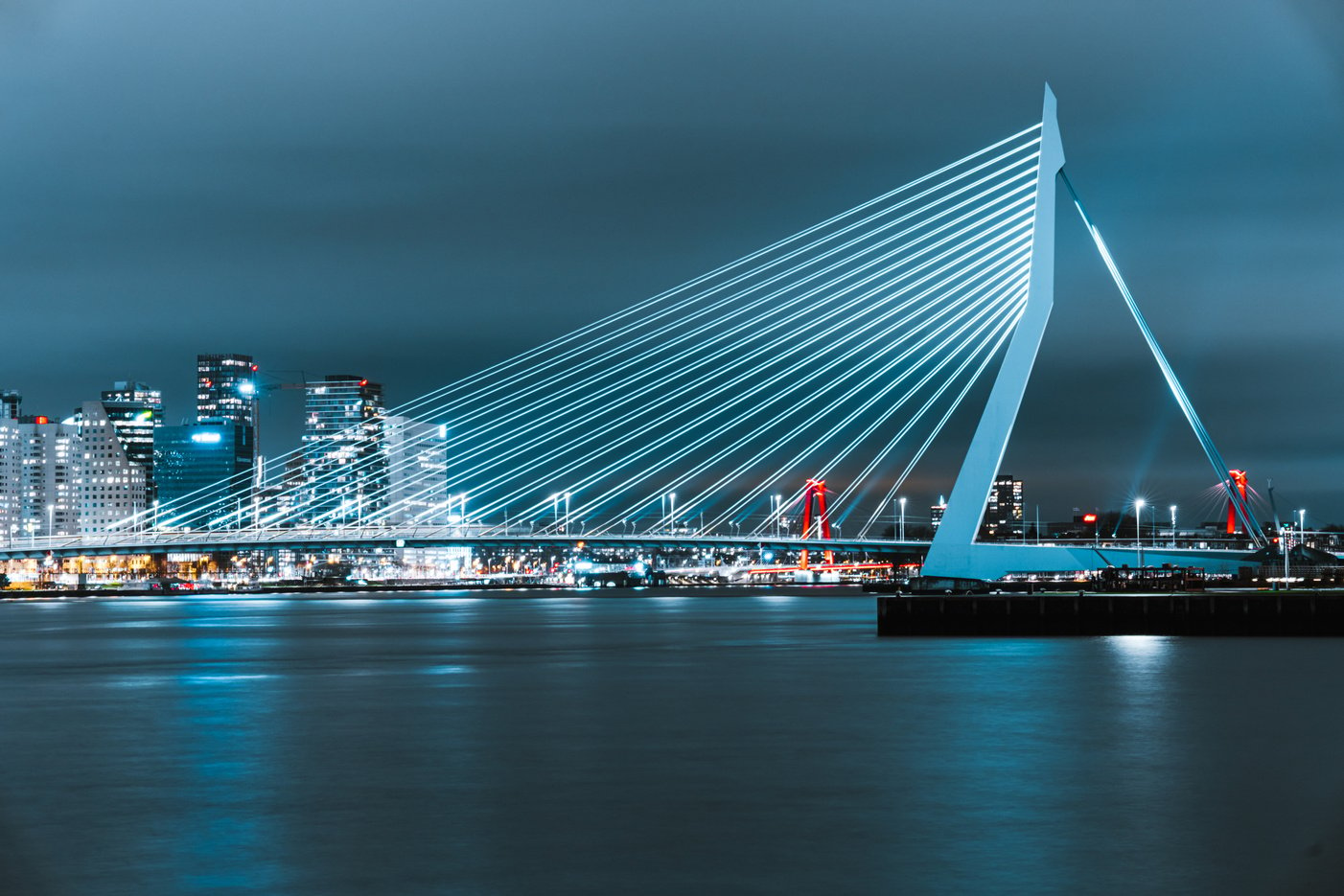 A City Skyline at Night